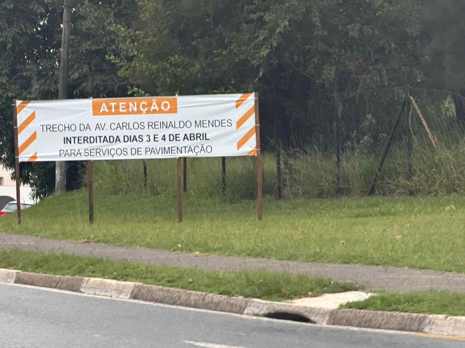 Durante a execução dos serviços, haverá interdição parcial da via, o que pode provocar alterações no tráfego da região.