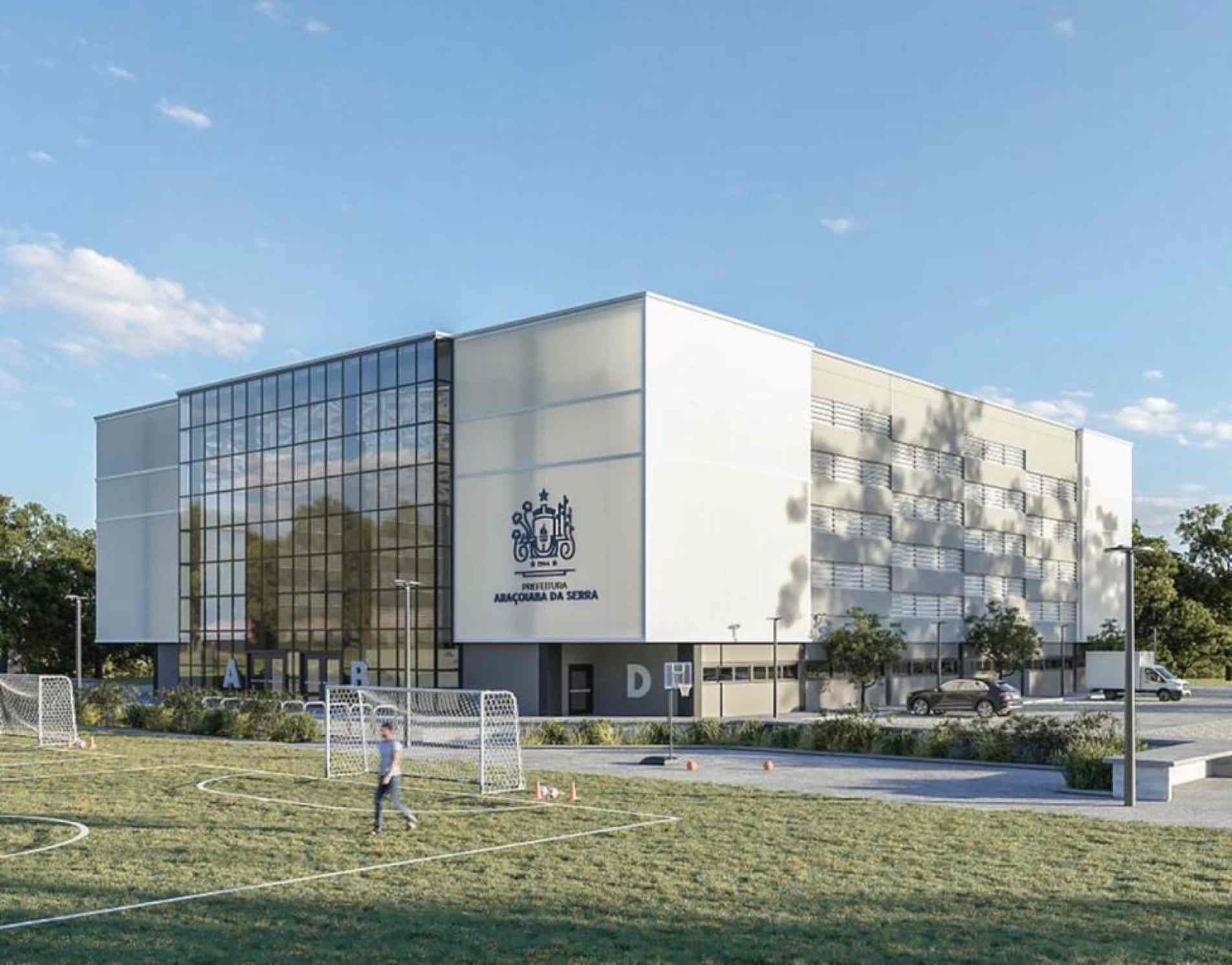 O projeto prevê a implantação de um ginásio poliesportivo, além da instalação de uma academia ao ar livre