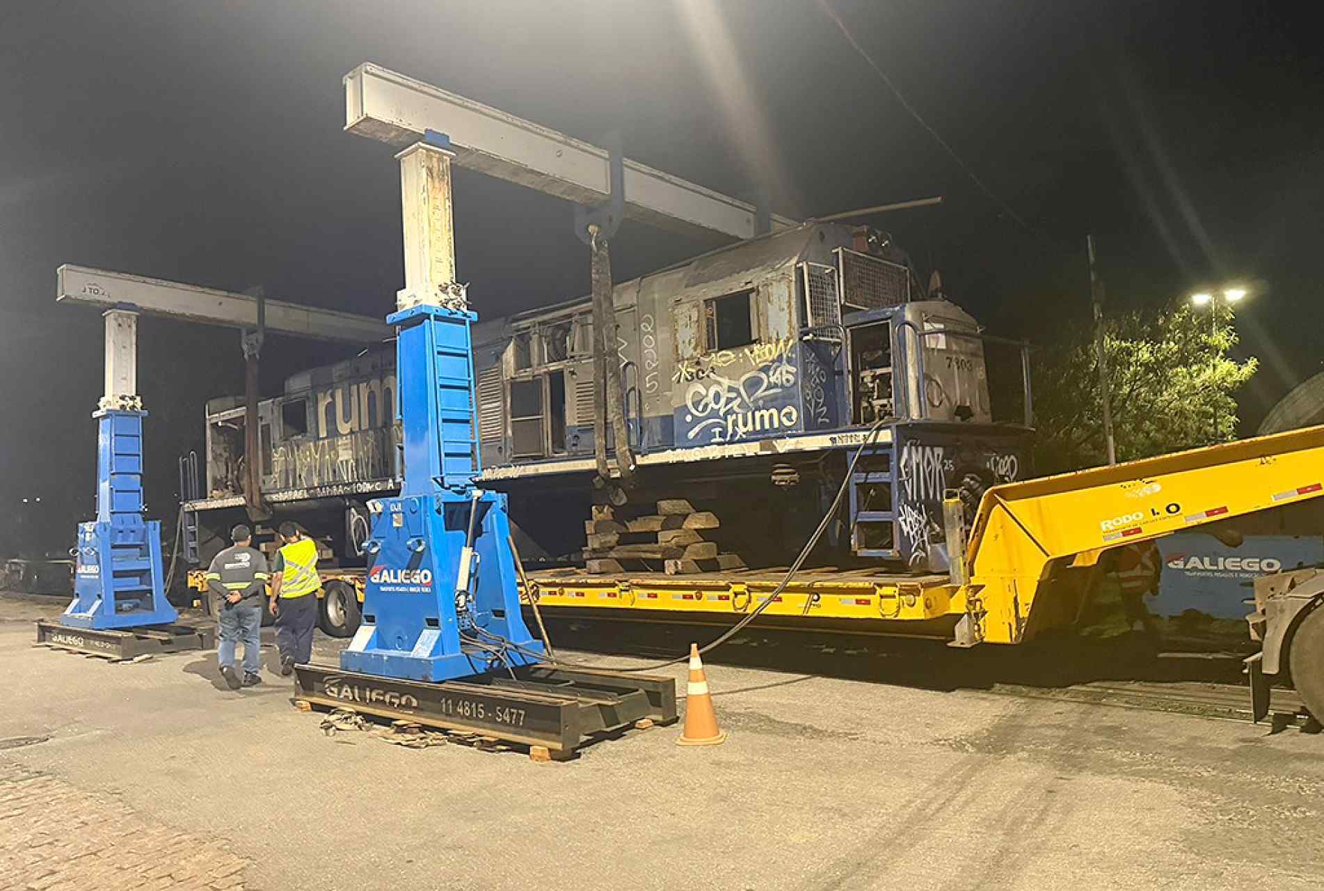  Máquina é de 1975, do modelo GE U20C e estaria parada desde 2023
