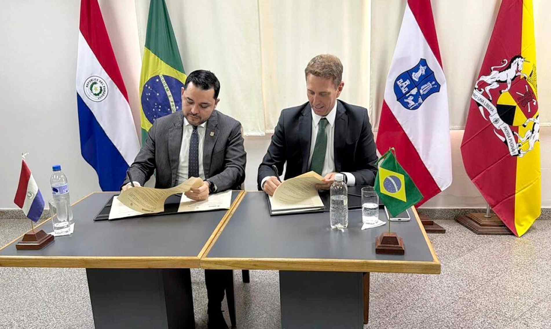 Prefeito de Sorocaba e o intendente de Assunção assinam carta de intenções entre as duas cidades
