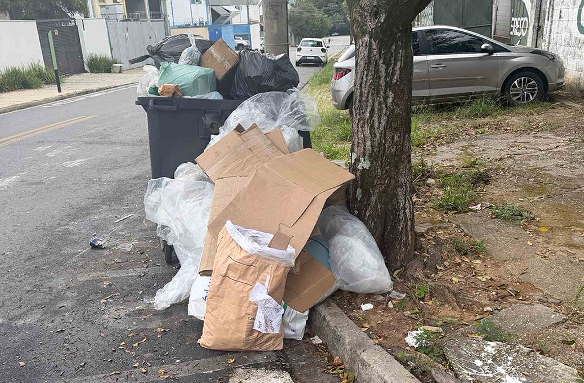  Diminuição no número de lixeiras gera acúmulo de lixo no bairro
