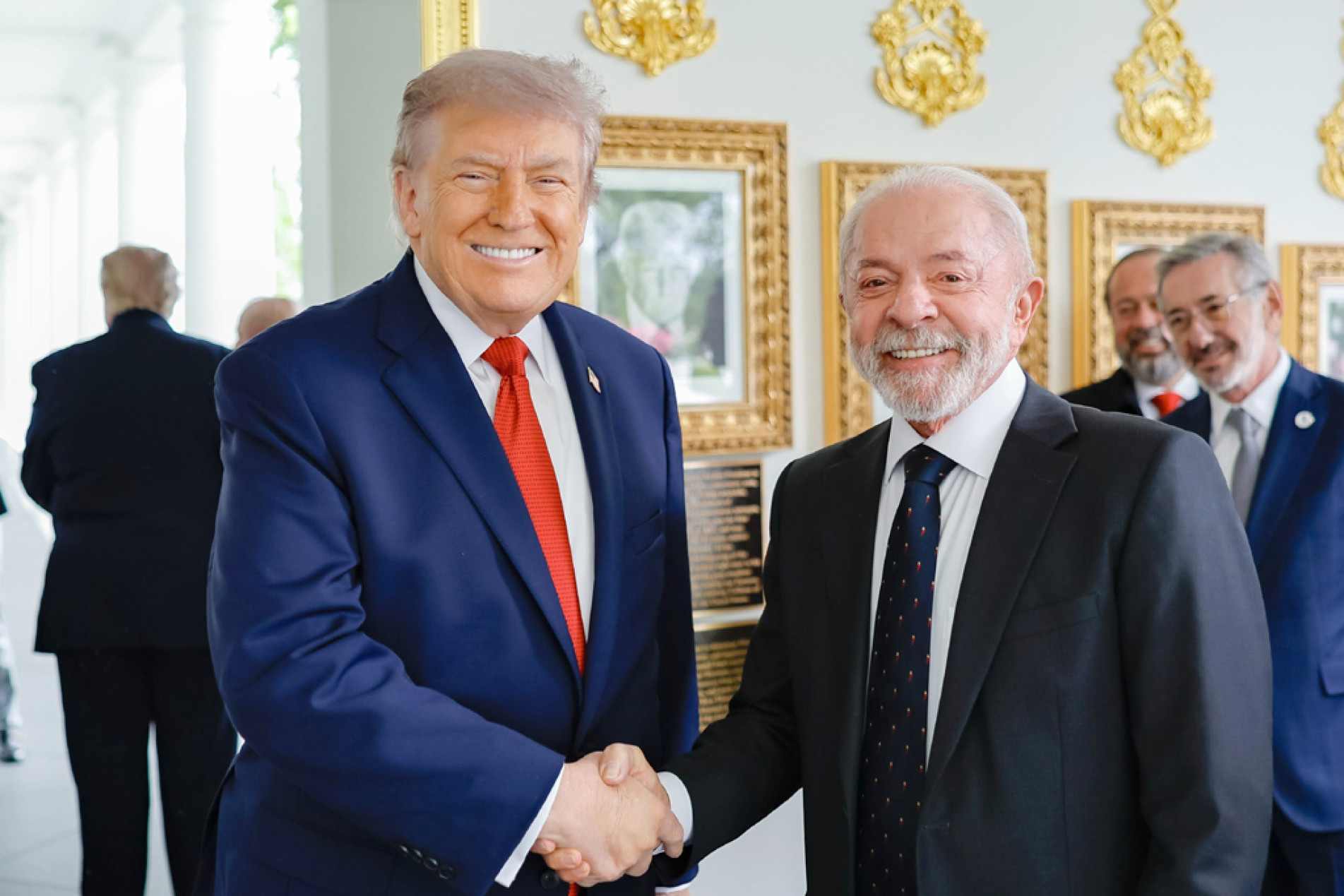 Lula foi recebido por Donald Trump, que o chamou de 