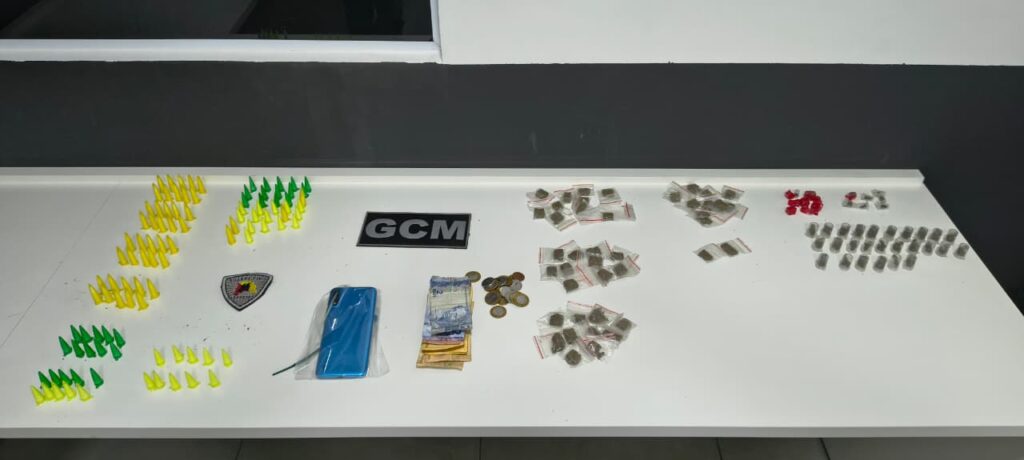 Além dos entorpecentes, também foram apreendidos R$ 199,70 em dinheiro e um aparelho celular