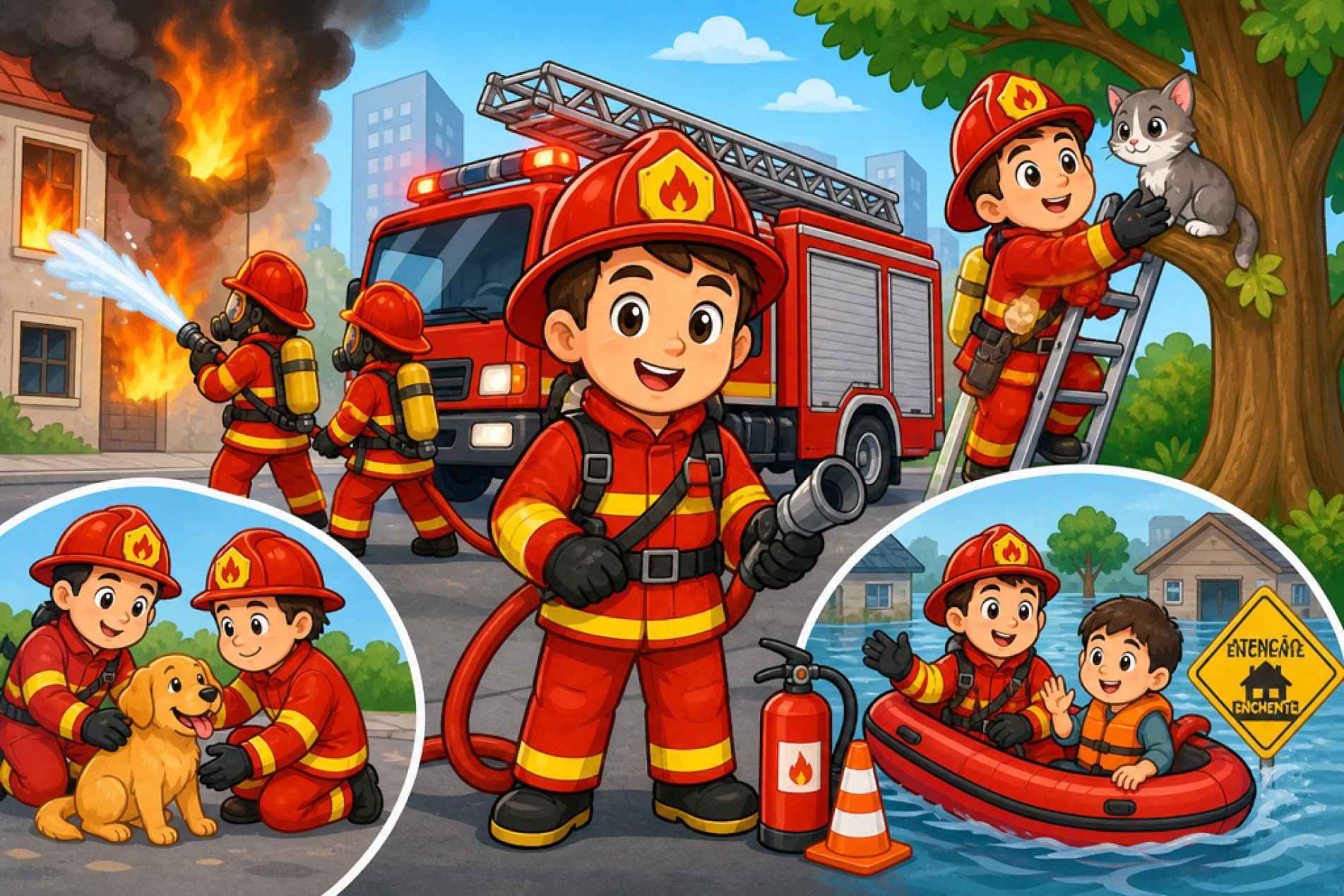 Coragem, dedicação e preparo fazem parte da rotina dos bombeiros, profissionais que ajudam a salvar vidas todos os dia