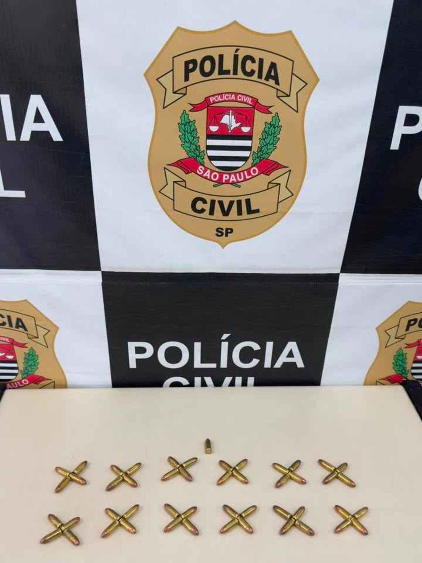 Após a localização das munições, o investigado foi encaminhado à delegacia