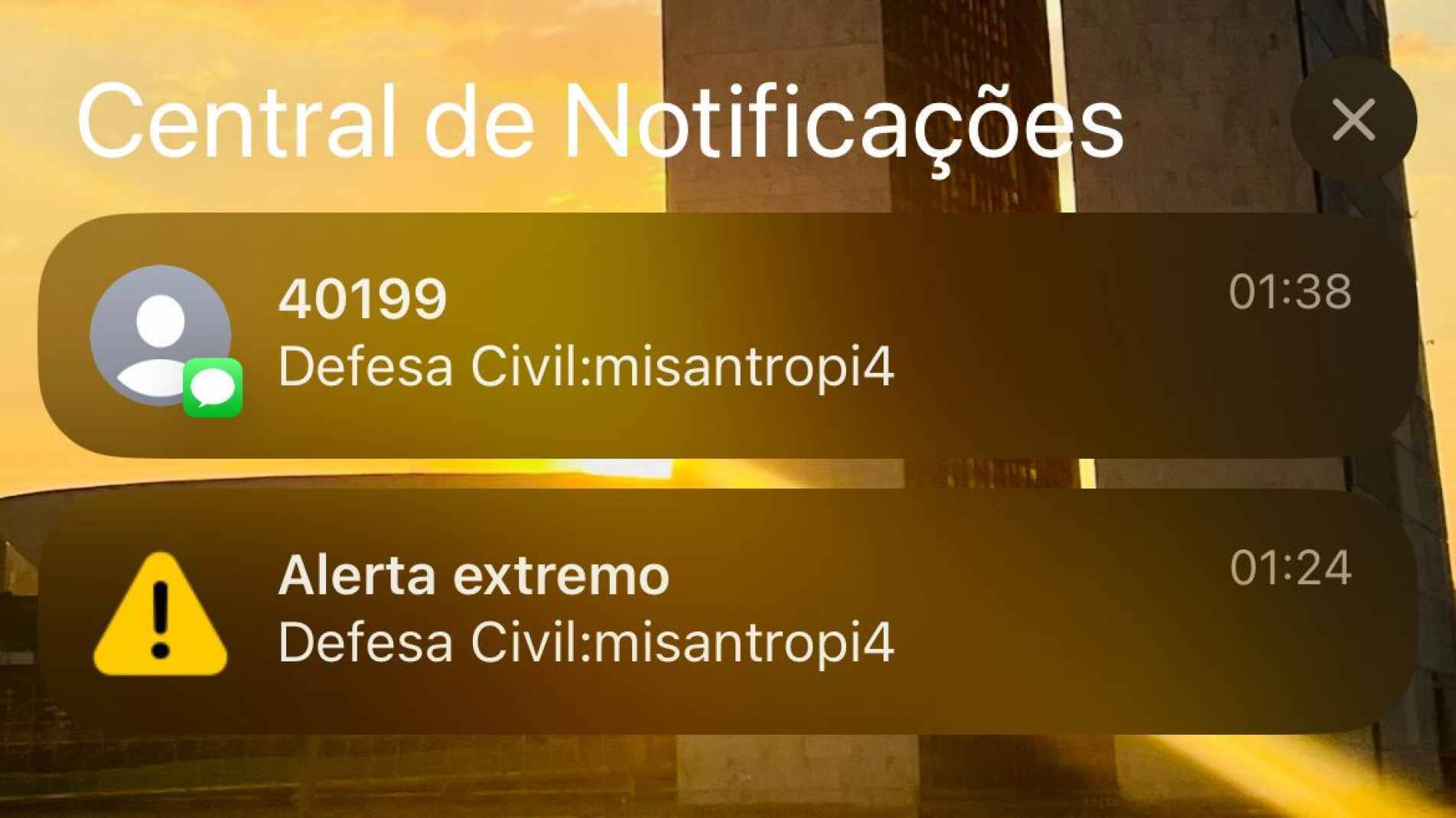 Notifica&ccedil;&otilde;es s&atilde;o enviadas por meio de SMS e com um aviso sonoro