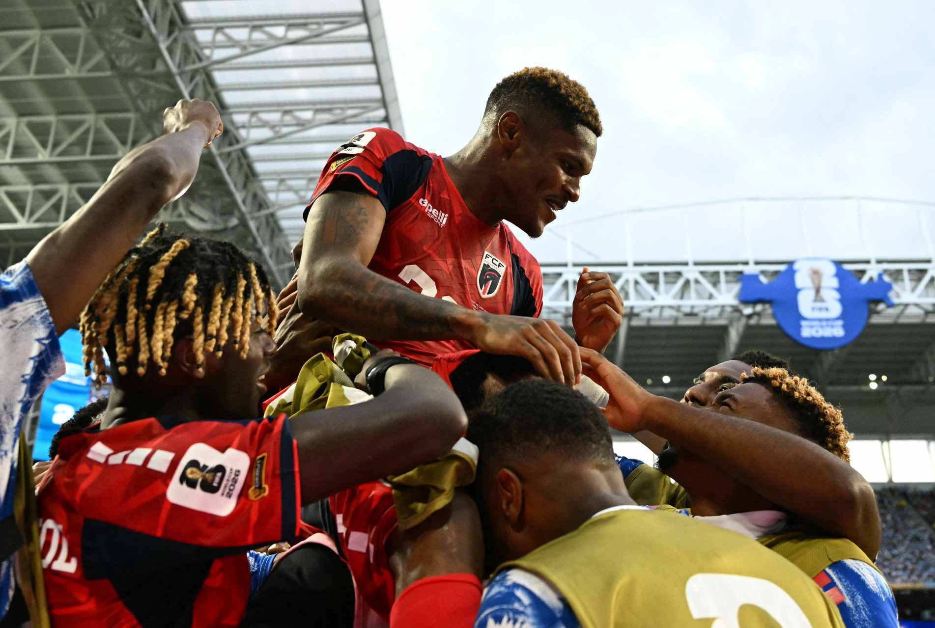 Helio Varela celebra o segundo gol de Cabo Verde
