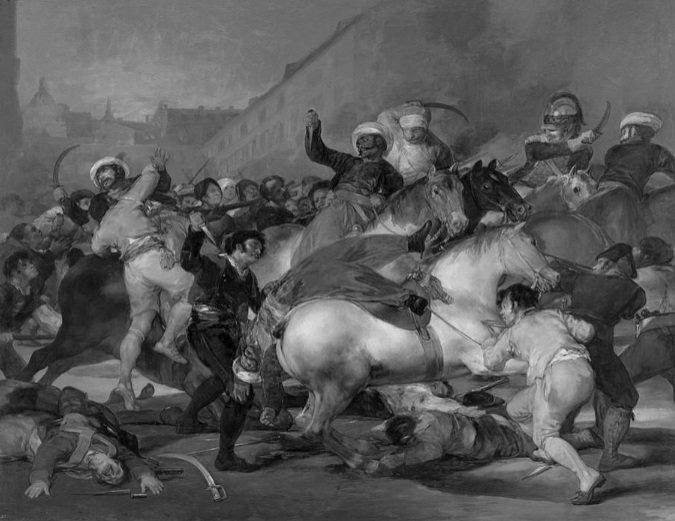 Tela "El Tres de Mayo en Madrid" do pintor Goya