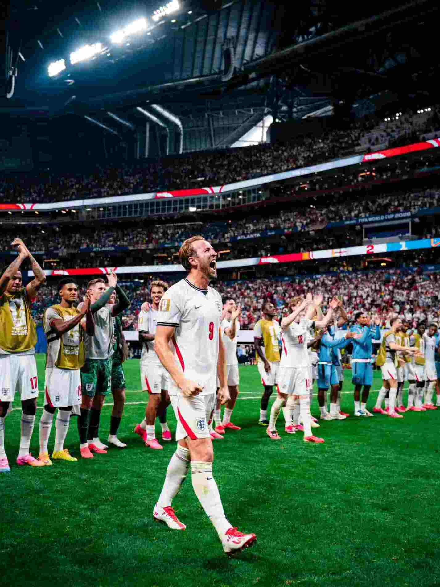O atacante Harry Kane foi o autor dos dois gols que classificaram os ingleses para a próxima fase