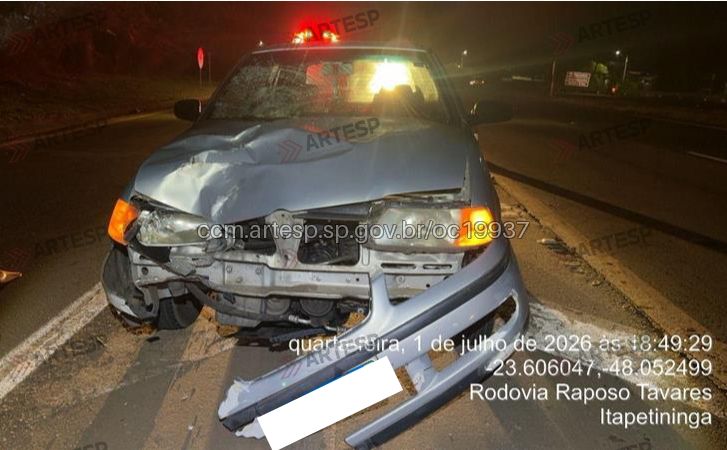 Colisão mata pedestre na rodovia Raposo Tavares em Itapetininga 