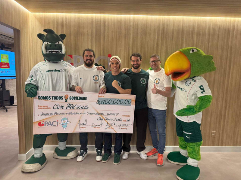 Após campanha, palmeirenses doam R$ 100 mil ao Gpaci