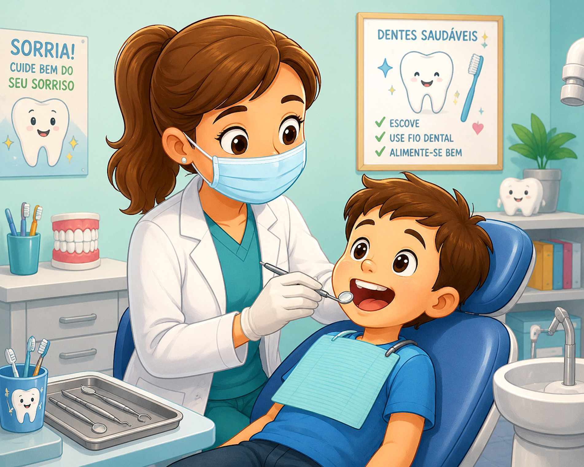 Profissionais da odontologia cuidam da saúde bucal, 
prevenindo e tratando problemas para 
manter sorrisos fortes e saudáveis