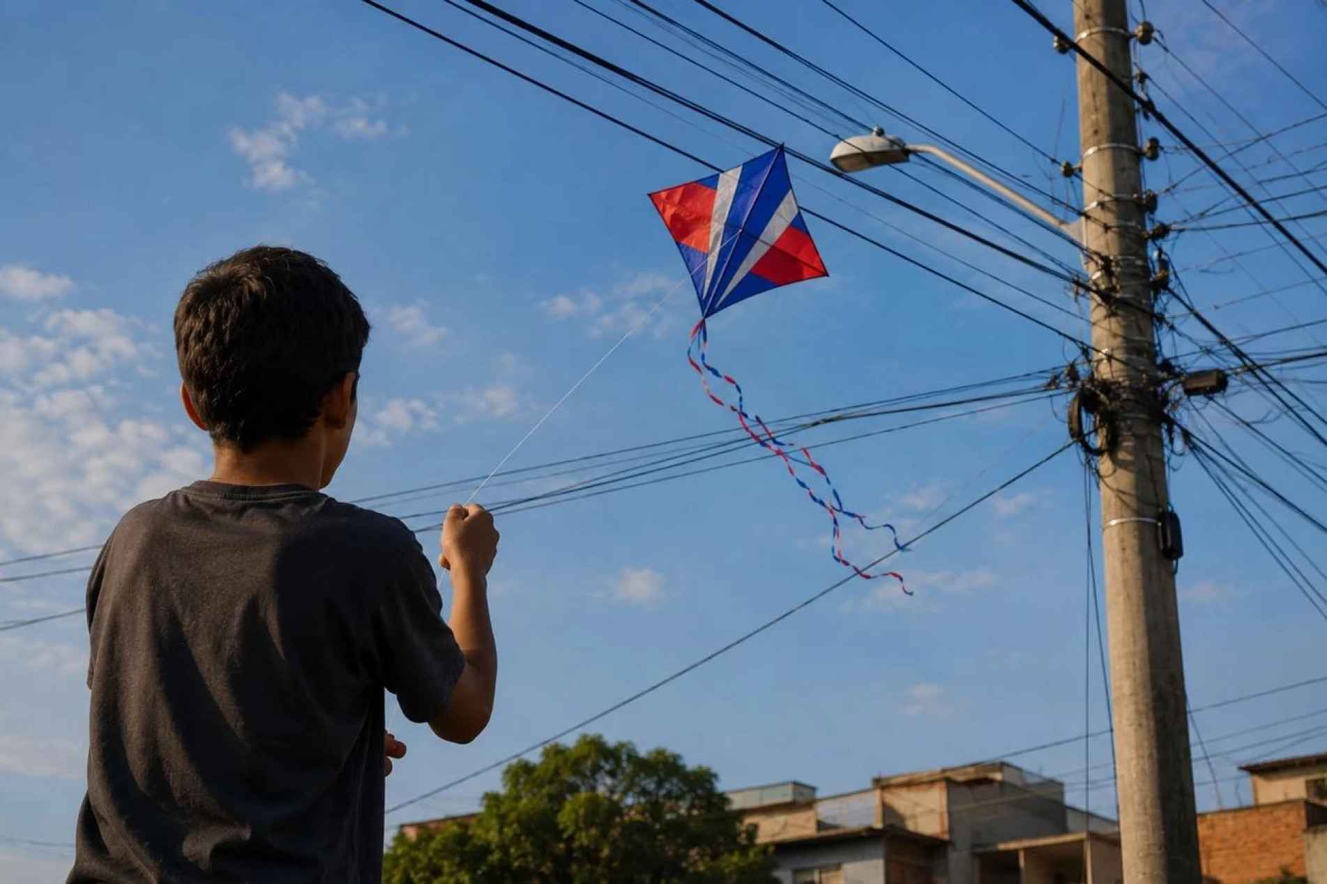 Contato com rede elétrica, especialmente quando a linha é revestida com cerol ou linha chilena, pode provocar curtos-circuitos e desligamentos em larga escala