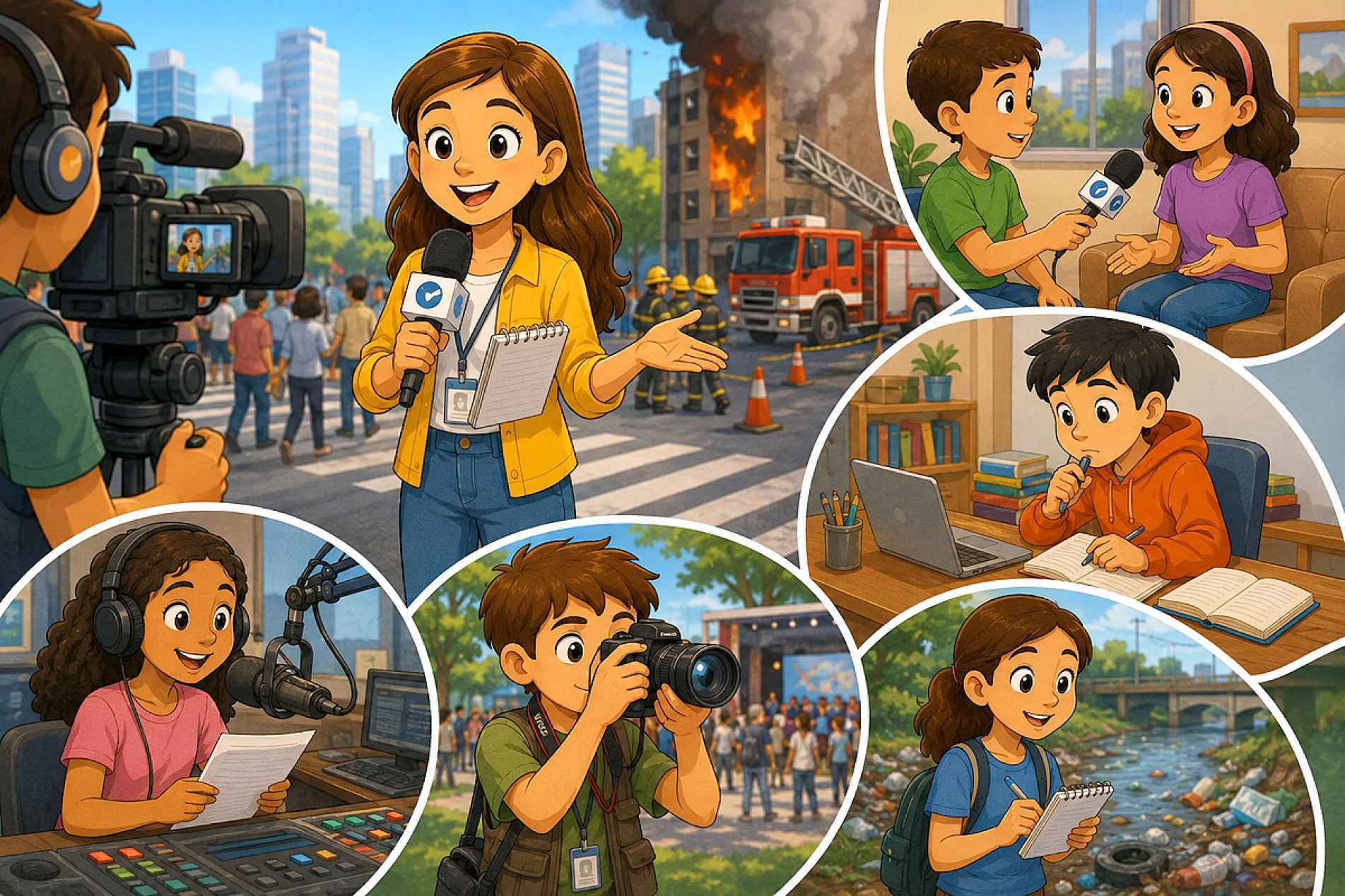  Com curiosidade e responsabilidade, jornalistas 
fazem entrevistas, pesquisam e contam histórias reais que 
ajudam as pessoas a entender melhor o mundo
