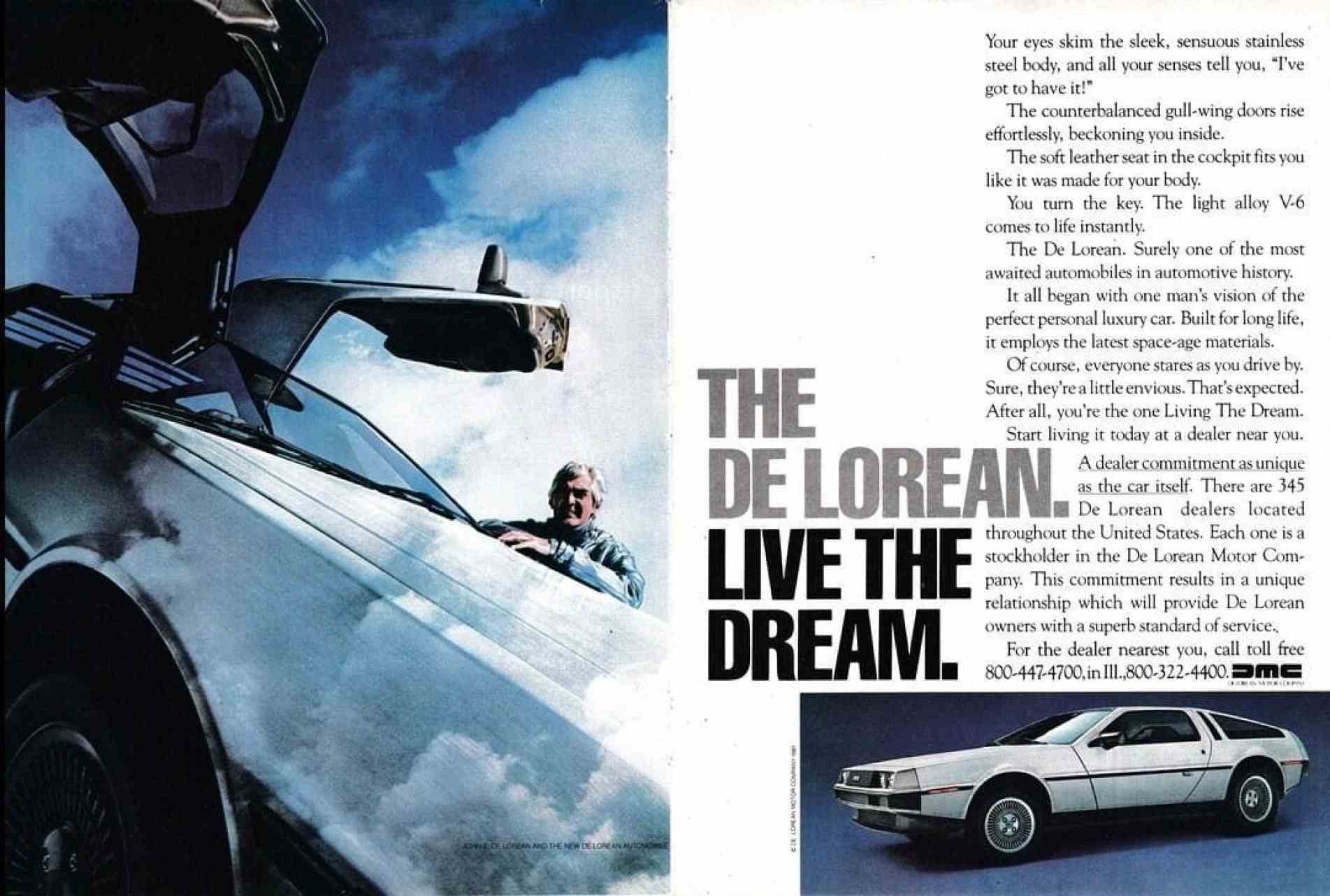 Arte promocional do DeLorean