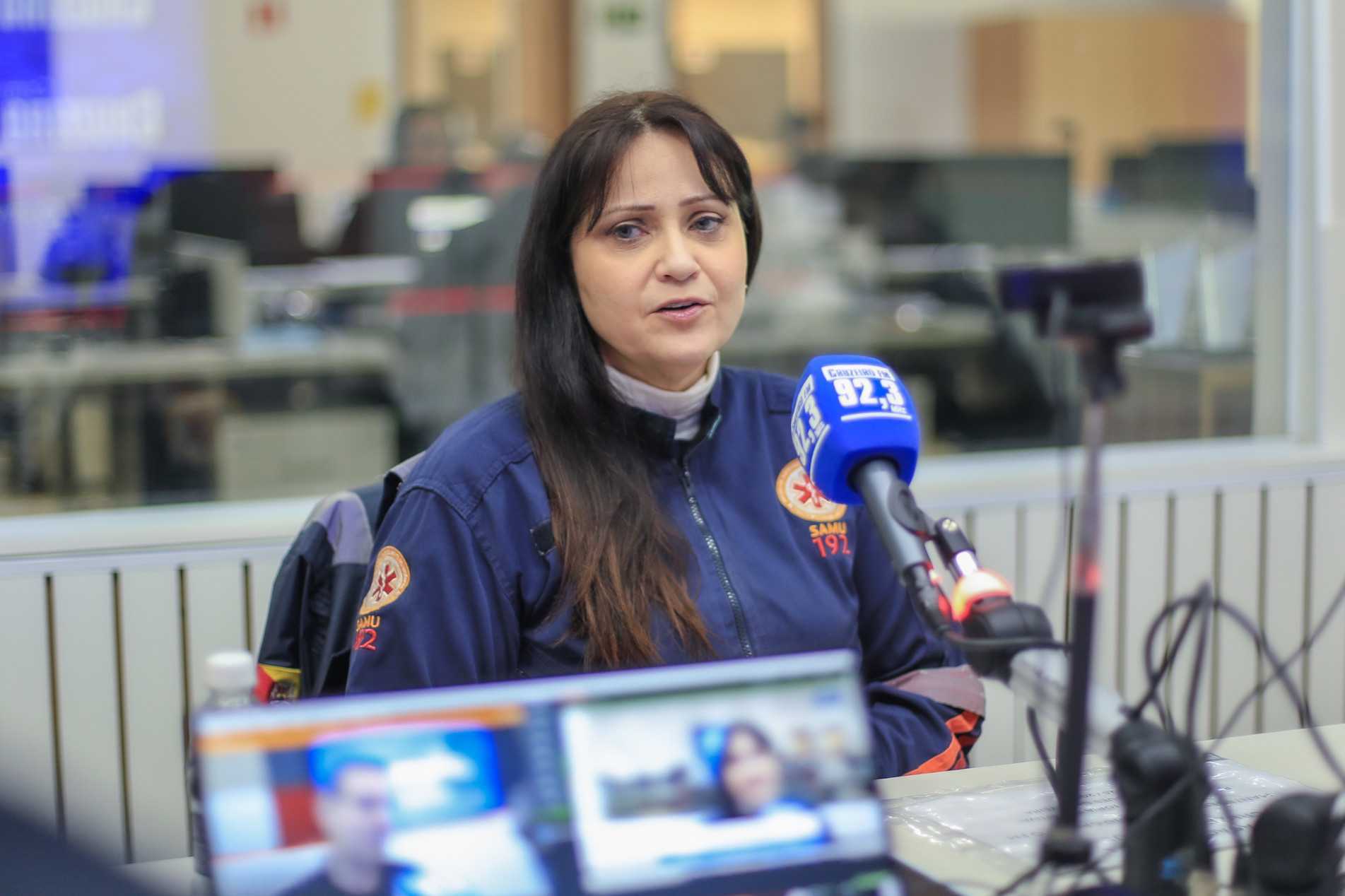 Visita RÁDIO Cruzeiro do Sul - Renata Verlangieri – Médica – coordenadora do SAMU