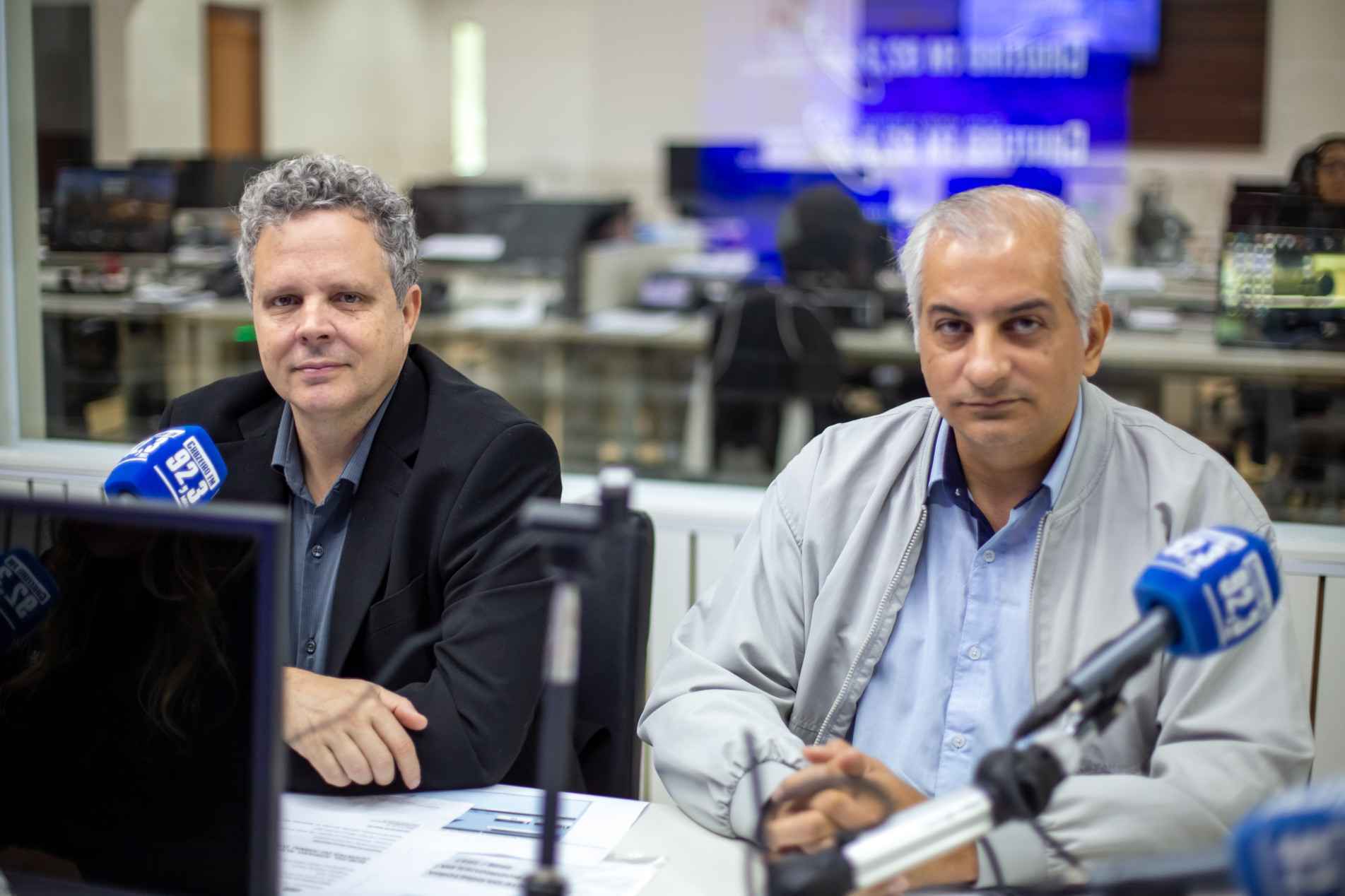 Visita RÁDIO Cruzeiro do Sul - Marcos Heleno Guerson de Oliveira Junior, Luis Antonio Godinho da Silva