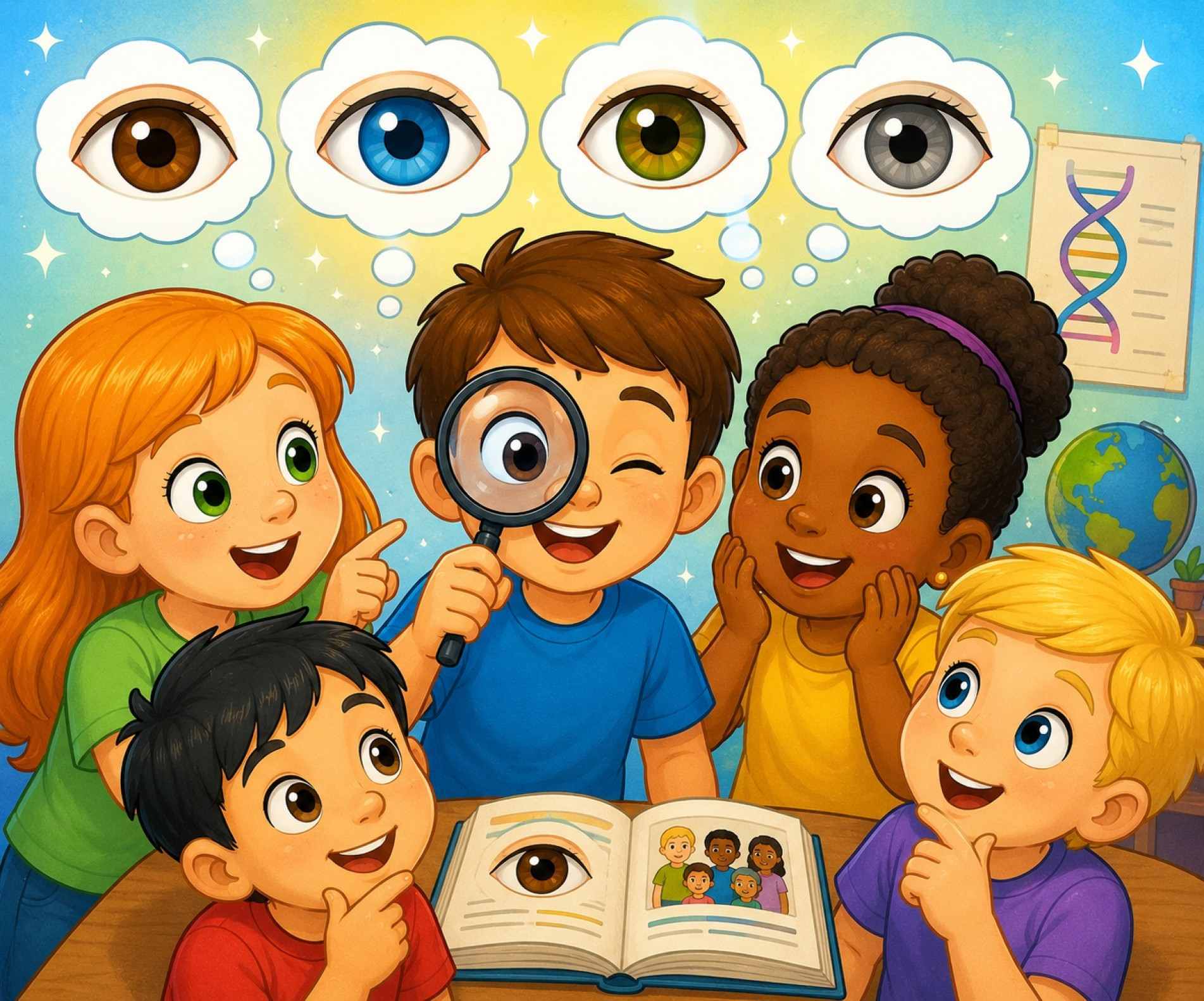 Cada pessoa tem uma combinação única de cores nos olhos. Em casos raros, um olho pode até ter uma cor diferente do outro!