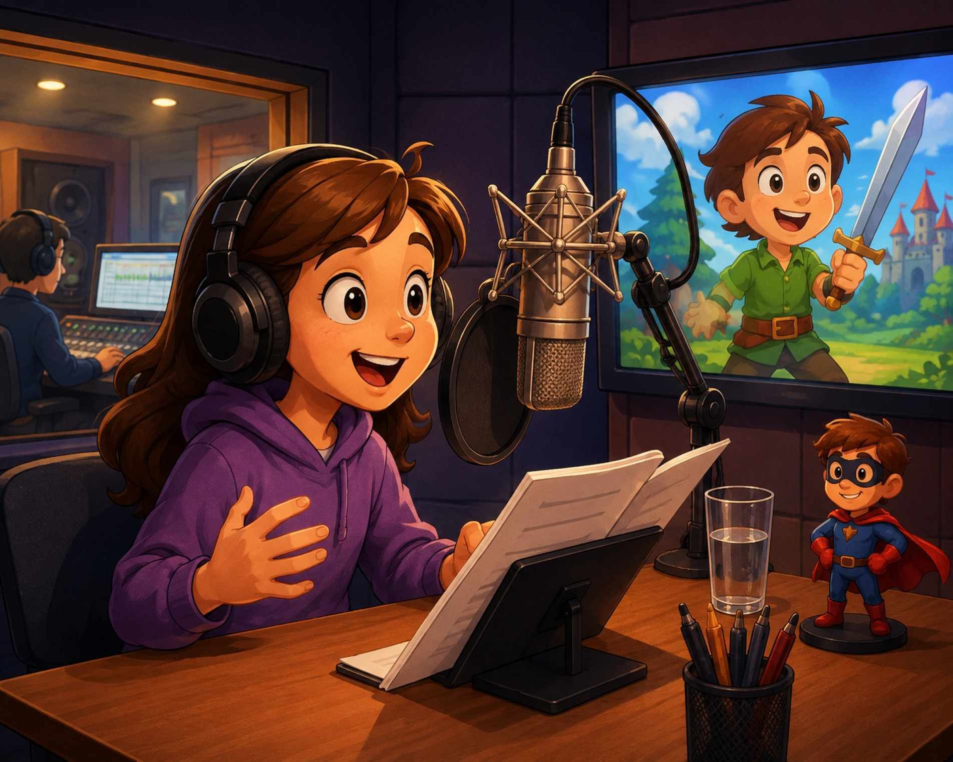 Dubladores usam a voz para dar vida a personagens de filmes, desenhos, séries, jogos e até comerciais