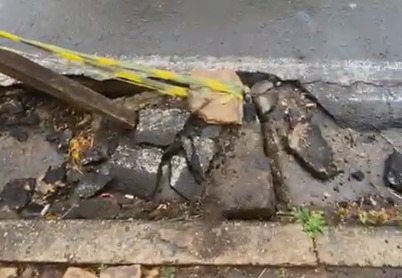 Moradora afirma que já
ocorreram acidentes nas vias