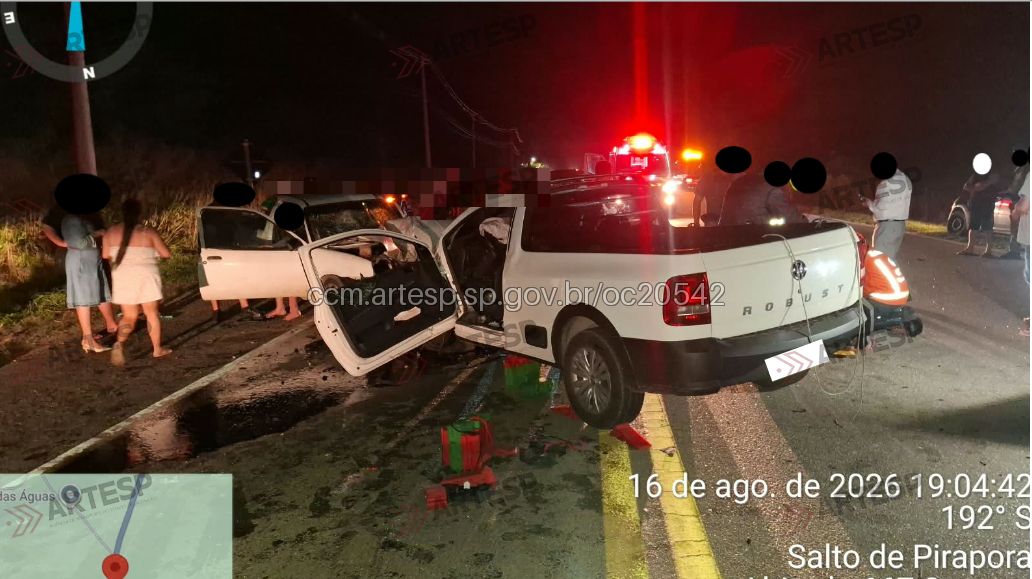 Colisão envolvendo três veículos ocorreu no km 125 da rodovia 