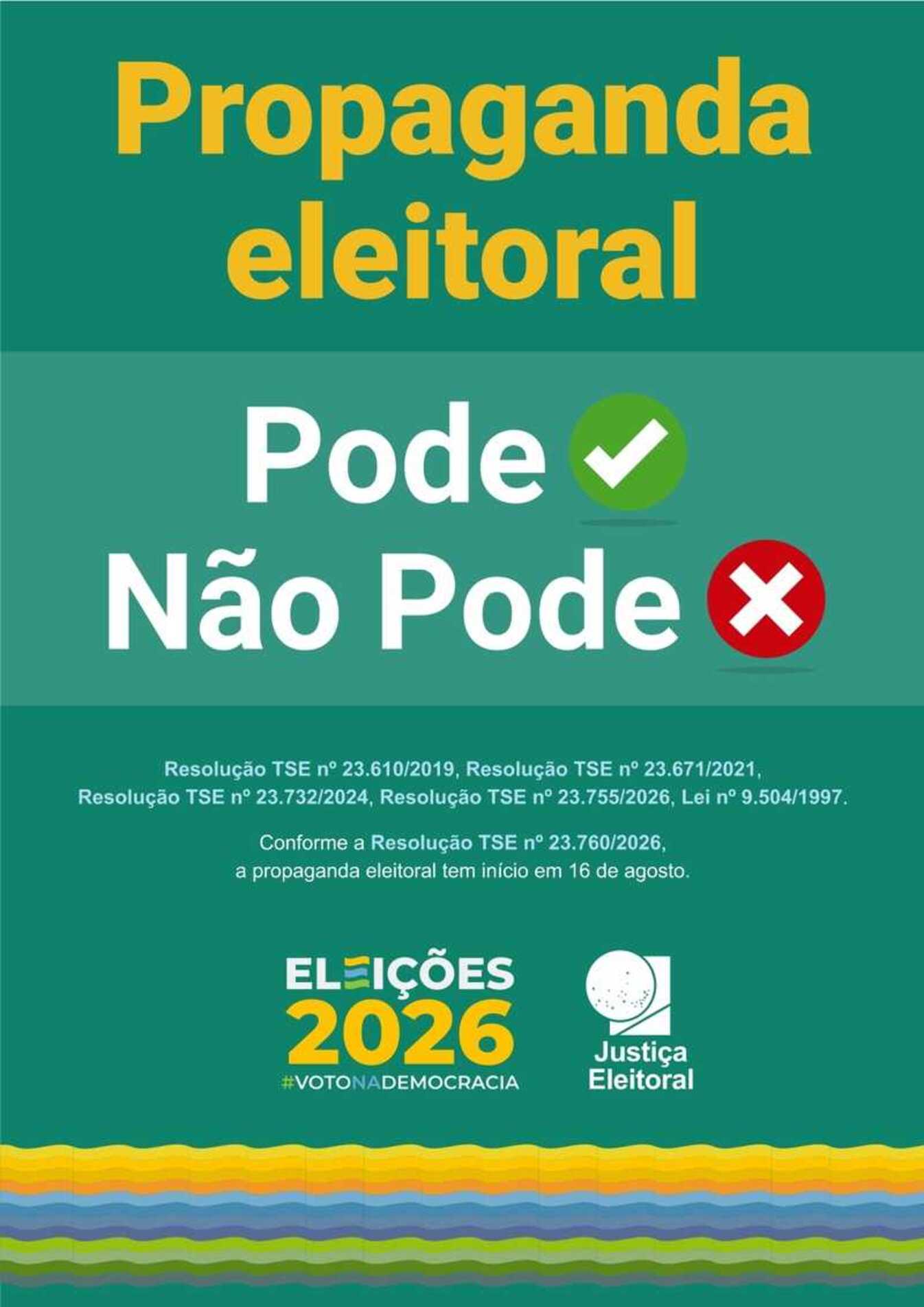 Material está disponível na página 
Eleições 2026 no site do tribunal