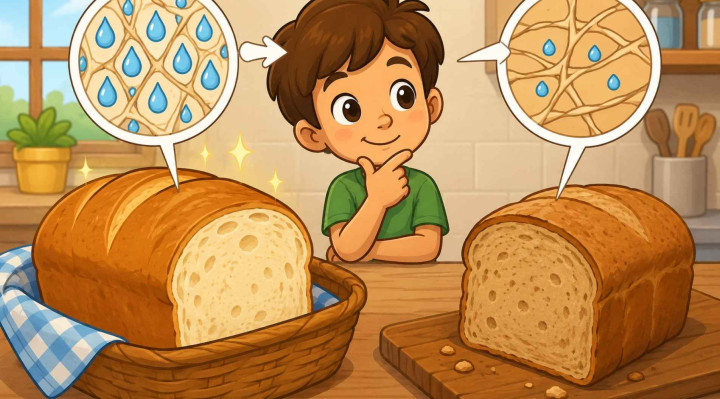 Por que o pão fica duro depois de um tempo?