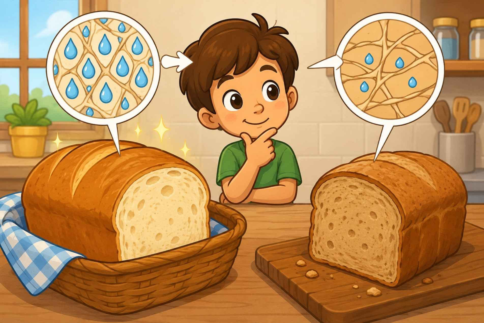 O pão perde a maciez com o passar do tempo por causa de mudanças na estrutura do amido