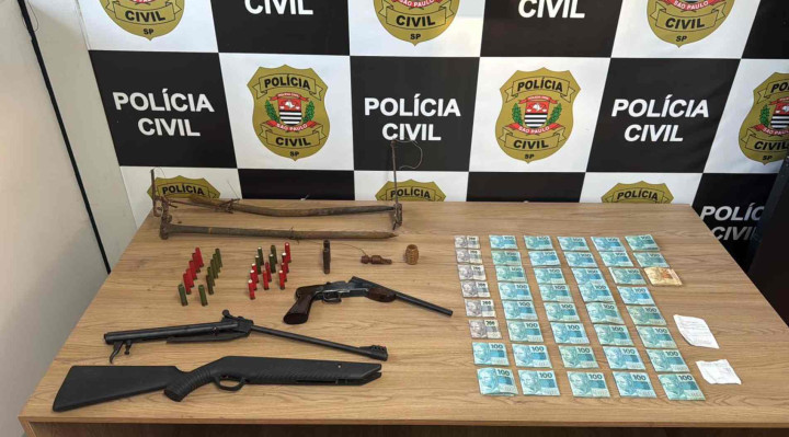 Polícia apreende armas e R$ 41 mil durante operação em Itapetininga