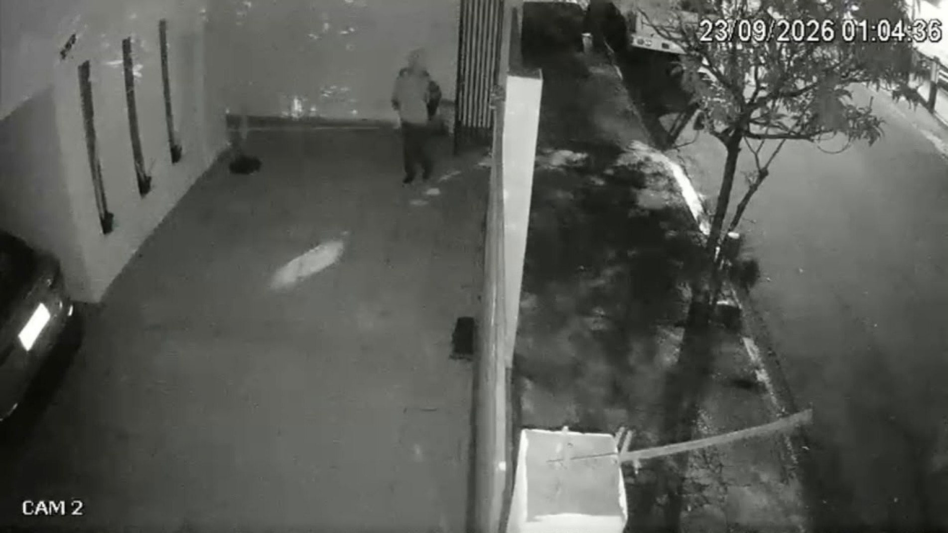 Câmera registra a ação do suspeito na casa do vereador