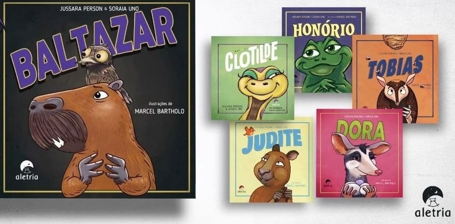 Baltazar, uma capivara-macho, &eacute; o protagonista do sexto livro da cole&ccedil;&atilde;o Bichos Brincalh&otilde;es do Brasil, que tamb&eacute;m re&uacute;ne Clotilde, Hon&oacute;rio, Judite, Tobias e Dora
