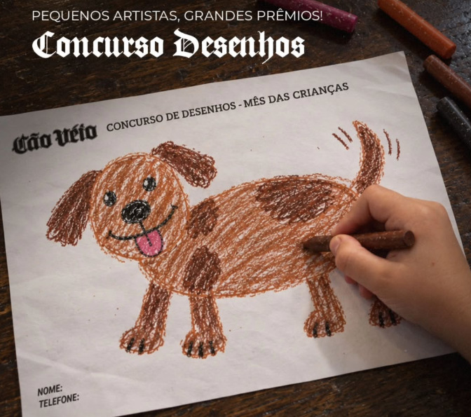 Concurso de Desenhos anima as crianças no gastropub Cão Véio 