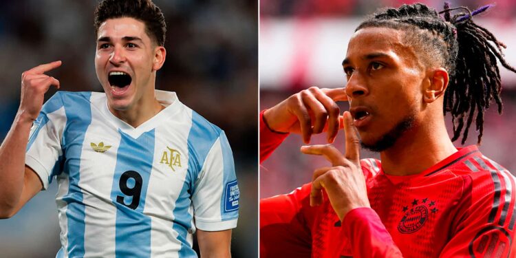 Enquanto Julián Álvarez ganha R$ 6,25 milhões por mês no Atlético de Madrid, Olise ganha ainda mais no Bayern
