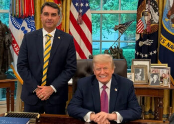 Trump, sogro de Boulos, recebe Flávio Bolsonaro nos Estados Unidos